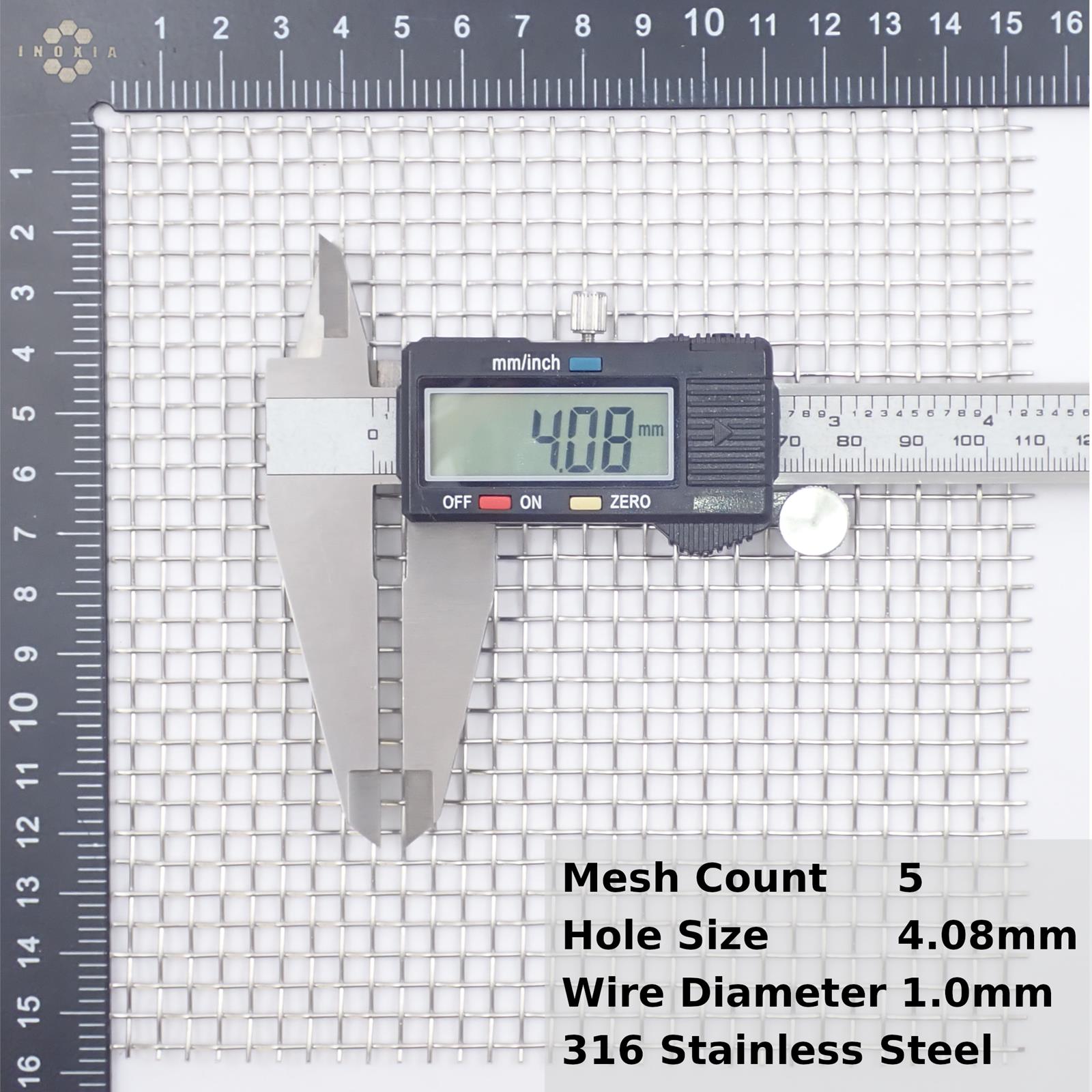 5 Mesh T304 Stainless .041 Wire Dia