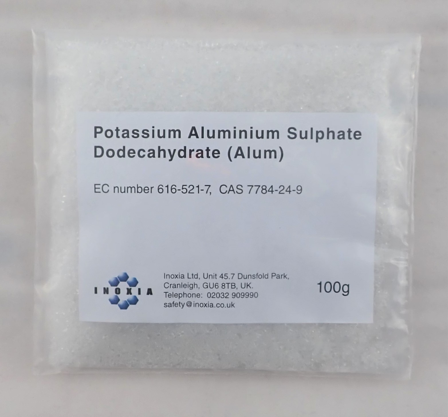 Omgeving Startpunt hoofdonderwijzer Buy Alum (Potassium Aluminium Sulphate) at Inoxia Ltd