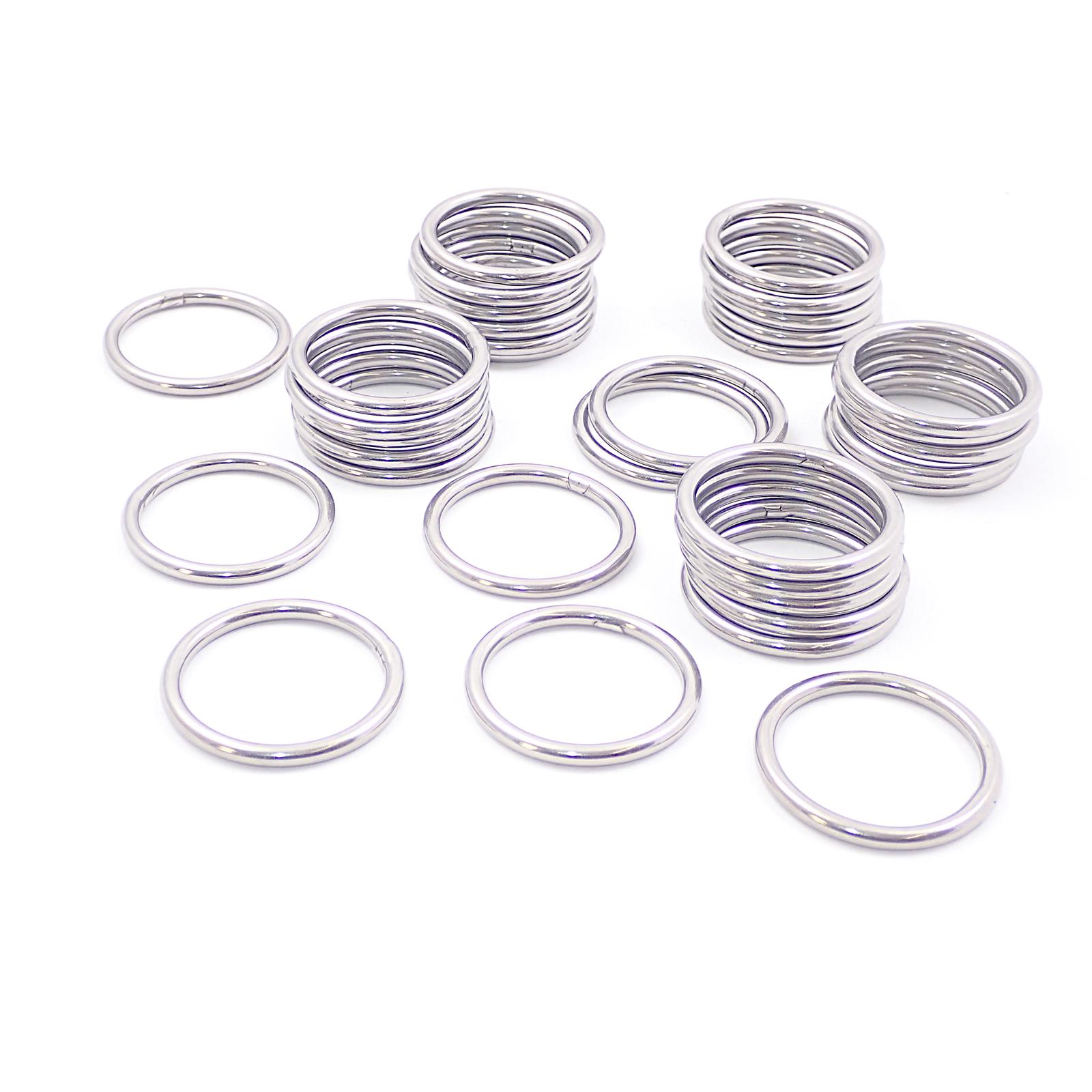 Welded metal O Rings 316 (A4 Marine) Stainless Steel Rings, Buckles ...